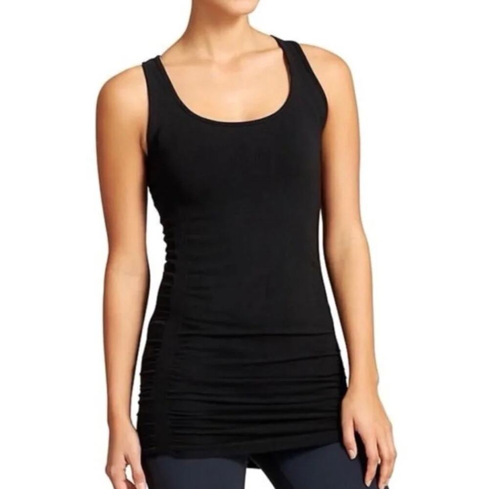 Athleta Pure Ruched Tank Women's Small Black